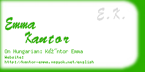 emma kantor business card